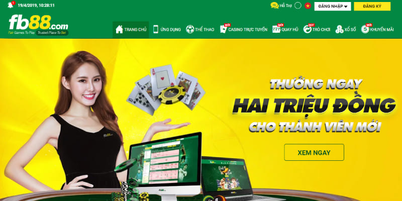 Thưởng thành viên mới FB88 cực hấp dẫn 